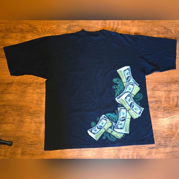 FUYA - In Doe We Trust shirt 3XL beaded sparkle glitter hip hop RARE graphic tee - Picture 3 of 9